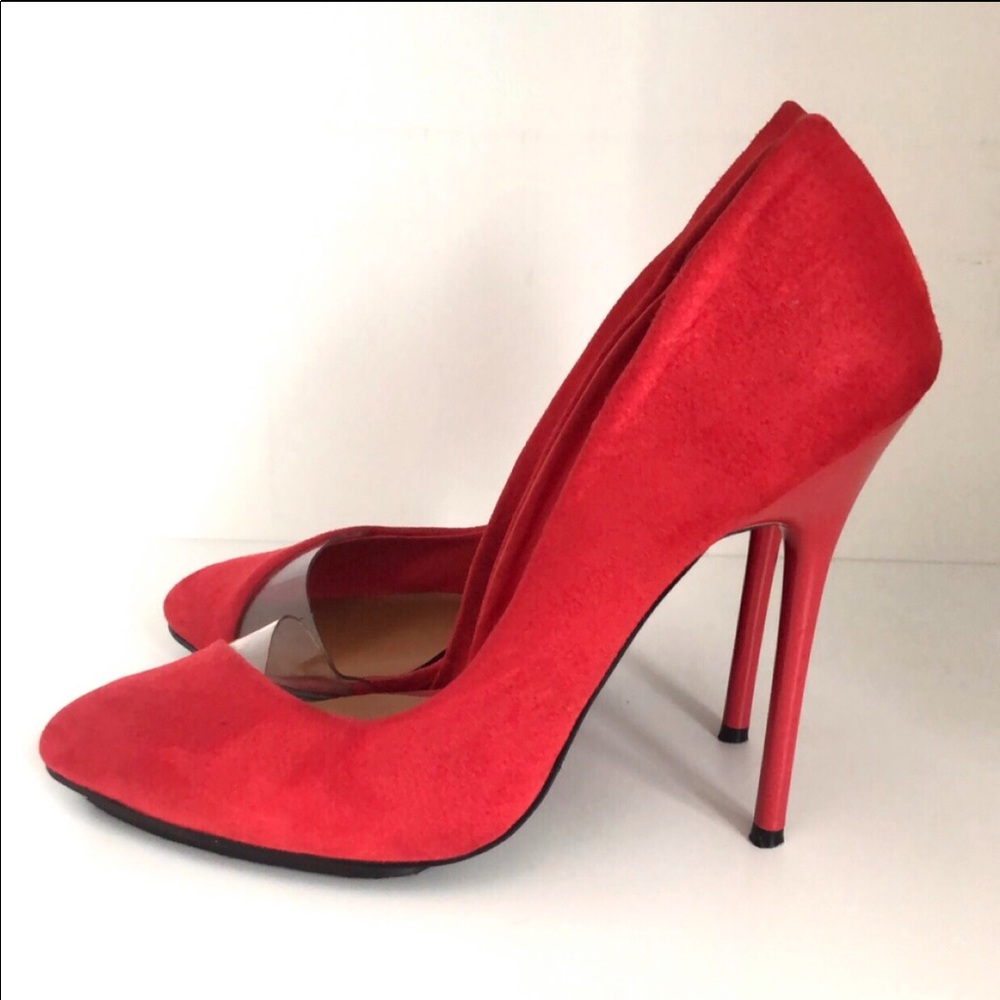 SHOE CULT BY NASTY GAL “CLEAR PATH” PUMPS
